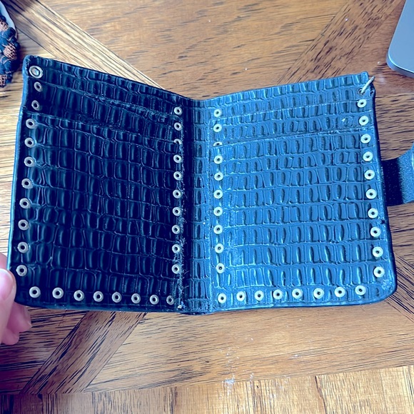 Harley-Davidson Black Studded Leather Wallet - Picture 4 of 6